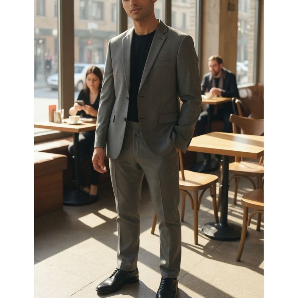 Hugo Boss Mens 2-Piece Suit Size 38R Made In USA